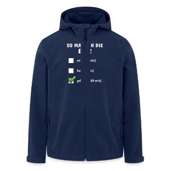 SO MAG ICH DIE EIER - Recycelte Männer Softshell-Jacke von Stanley/Stella - Navy - Vorne - AI Model Male 185 light (185cm)