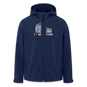 New York Liebhaber Cool Colosseum Herz Flagge USA Wortspiel - Recycelte Männer Softshell-Jacke von Stanley/Stella - Navy - Vorne - AI Model Male 185 light (185cm)