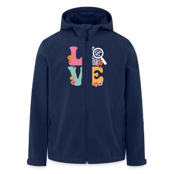Love Forensics investigator forensic Scientist - Men’s Recycled Softshell Jacket by Stanley/Stella - navy - Front - AI Model Male 185 light (185cm)