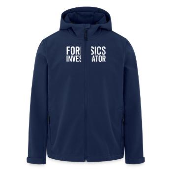 Forensic Investigator Scientist Funny Forensics - Men’s Recycled Softshell Jacket by Stanley/Stella - navy - Front - AI Model Male 185 light (185cm)