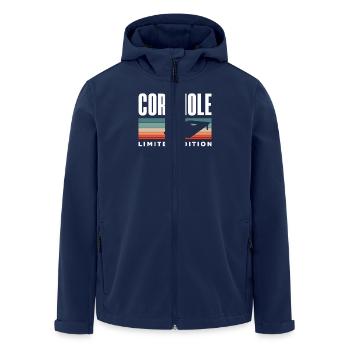 Cornhole Player Limited Edition Vintage Style - Men’s Recycled Softshell Jacket by Stanley/Stella - navy - Front - AI Model Male 185 light (185cm)