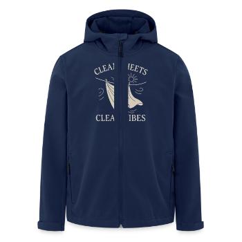 Clean Laundry -Fragrance Lovers Fresh Clothes - Men’s Recycled Softshell Jacket by Stanley/Stella - navy - Front - AI Model Male 185 light (185cm)