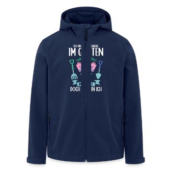 Ich Bin Nicht Ständig Im Garten Gärtner Gärtnerin - Recycelte Männer Softshell-Jacke von Stanley/Stella - Navy - Vorne - AI Model Male 185 light (185cm)