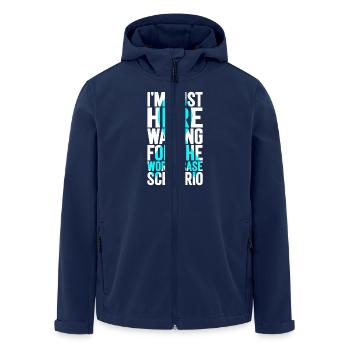 Trouble anxieux Trouble anxieux - Veste softshell homme en polyester recyclé Stanley/Stella - marine - Devant - AI Model Male 185 light (185cm)