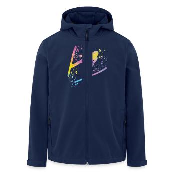 Ski Flying Nordic Skiing Ski Jumping - Men’s Recycled Softshell Jacket by Stanley/Stella - navy - Front - AI Model Male 185 light (185cm)