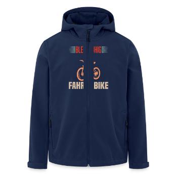 Elektro Rad BLEIB RUHIG UND FAHR E-BIKE Lustiges - Recycelte Männer Softshell-Jacke von Stanley/Stella - Navy - Vorne - AI Model Male 185 light (185cm)