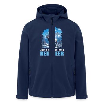 Reindeer Reindeer - Men’s Recycled Softshell Jacket by Stanley/Stella - navy - Front - AI Model Male 185 light (185cm)
