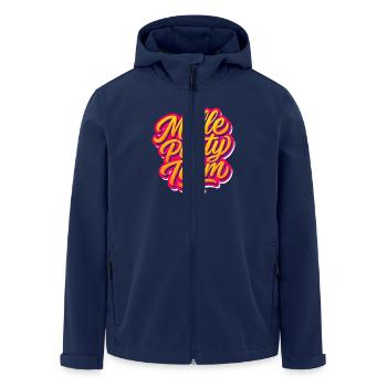 Malle Party Team - Men’s Recycled Softshell Jacket by Stanley/Stella - navy - Front - AI Model Male 185 light (185cm)