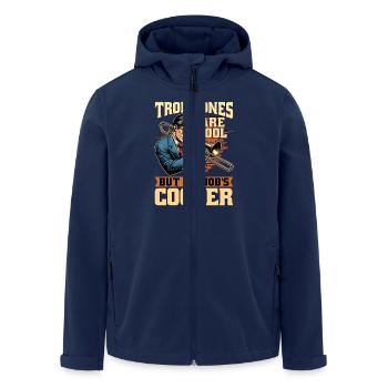 Music Teacher Trombones Are Cool Classical Music - Men’s Recycled Softshell Jacket by Stanley/Stella - navy - Front - AI Model Male 185 light (185cm)