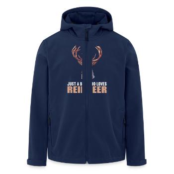 Reindeer Reindeer - Men’s Recycled Softshell Jacket by Stanley/Stella - navy - Front - AI Model Male 185 light (185cm)