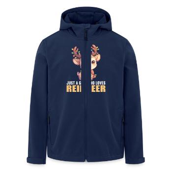 Reindeer Reindeer - Men’s Recycled Softshell Jacket by Stanley/Stella - navy - Front - AI Model Male 185 light (185cm)