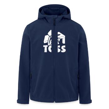 Let's Toss Cornhole Spieler Spaß - Recycelte Männer Softshell-Jacke von Stanley/Stella - Navy - Vorne - AI Model Male 185 light (185cm)