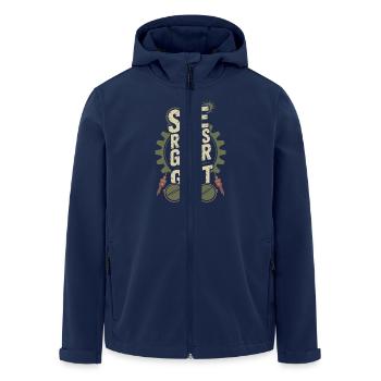Frauen Im Trucking Weibliche Trucker-pride - Recycelte Männer Softshell-Jacke von Stanley/Stella - Navy - Vorne - AI Model Male 185 light (185cm)