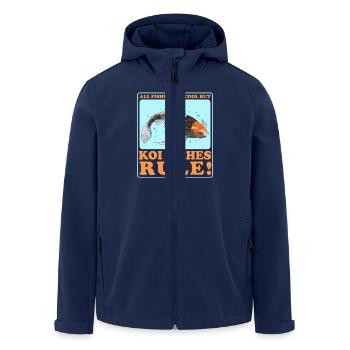 Koi Fish Koi Nishikigoi Gift - Men’s Recycled Softshell Jacket by Stanley/Stella - navy - Front - AI Model Male 185 light (185cm)
