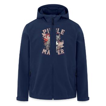 Pitbull Pitbulls Pibble Puns Master - Men’s Recycled Softshell Jacket by Stanley/Stella - navy - Front - AI Model Male 185 light (185cm)