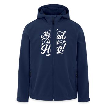 Best Dad Hero Saying Father's Day - Men’s Recycled Softshell Jacket by Stanley/Stella - navy - Front - AI Model Male 185 light (185cm)