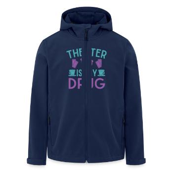 Musical Theatre Is My Drug Theater Design - Recycelte Männer Softshell-Jacke von Stanley/Stella - Navy - Vorne - AI Model Male 185 light (185cm)