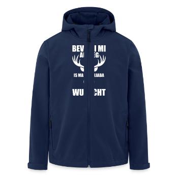 Bevor I mi aufreg Is Ma Liaba Wuascht Geschenk - Recycelte Männer Softshell-Jacke von Stanley/Stella - Navy - Vorne - AI Model Male 185 light (185cm)