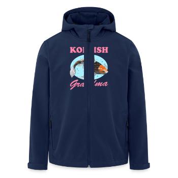 Koi Fish Grandma Koi Nishikigoi Gift - Men’s Recycled Softshell Jacket by Stanley/Stella - navy - Front - AI Model Male 185 light (185cm)