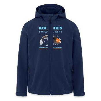 Koi Fish Koi Nishikigoi Gifts - Men’s Recycled Softshell Jacket by Stanley/Stella - navy - Front - AI Model Male 185 light (185cm)