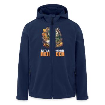 Reindeer Reindeer - Men’s Recycled Softshell Jacket by Stanley/Stella - navy - Front - AI Model Male 185 light (185cm)