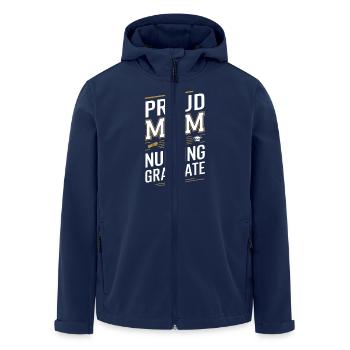 Proud mom of the caregiver - Men’s Recycled Softshell Jacket by Stanley/Stella - navy - Front - AI Model Male 185 light (185cm)