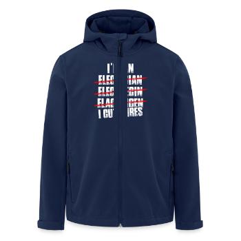 I cut wires electrician - Men’s Recycled Softshell Jacket by Stanley/Stella - navy - Front - AI Model Male 185 light (185cm)