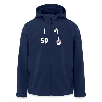 60e anniversaire de Funny Woman - Veste softshell homme en polyester recyclé Stanley/Stella - marine - Devant - AI Model Male 185 light (185cm)