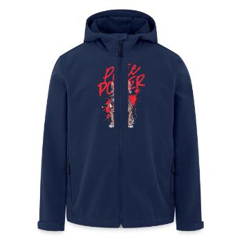 Pitbull Pitbulls Pittie Power - Men’s Recycled Softshell Jacket by Stanley/Stella - navy - Front - AI Model Male 185 light (185cm)