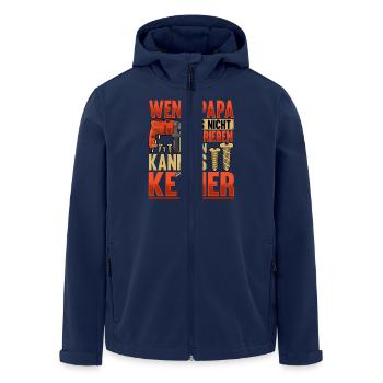 Wenn Papa Es Nicht Reparieren Kann Heimwerker - Recycelte Männer Softshell-Jacke von Stanley/Stella - Navy - Vorne - AI Model Male 185 light (185cm)