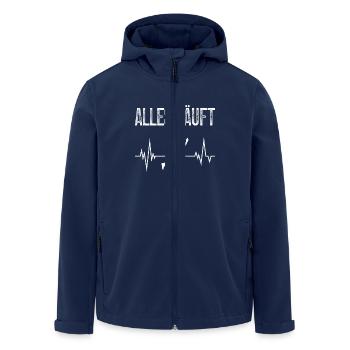 Läufer ALLES LÄUFT Laufen Marathon Lustiges - Recycelte Männer Softshell-Jacke von Stanley/Stella - Navy - Vorne - AI Model Male 185 light (185cm)