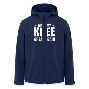 Make My Knee Great Again. Funny Recovery - Recycelte Männer Softshell-Jacke von Stanley/Stella - Navy - Vorne - AI Model Male 185 light (185cm)