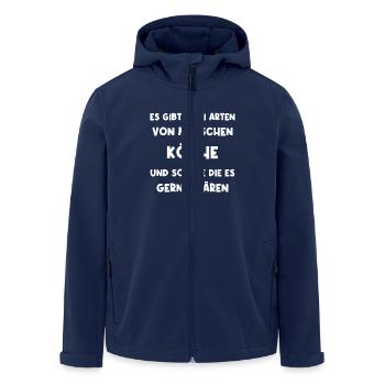 Koch Lustiger Sternekoch Essen kochen Küche - Recycelte Männer Softshell-Jacke von Stanley/Stella - Navy - Vorne - AI Model Male 185 light (185cm)
