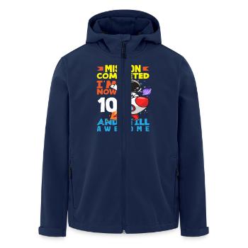 Mission accomplished I'm now 10 and still - Men’s Recycled Softshell Jacket by Stanley/Stella - navy - Front - AI Model Male 185 light (185cm)