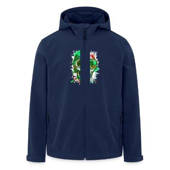 Ski Totenkopf Skibrille - Recycelte Männer Softshell-Jacke von Stanley/Stella - Navy - Vorne - AI Model Male 185 light (185cm)
