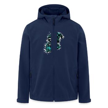 Crâne de bûcheron - Veste softshell homme en polyester recyclé Stanley/Stella - marine - Devant - AI Model Male 185 light (185cm)