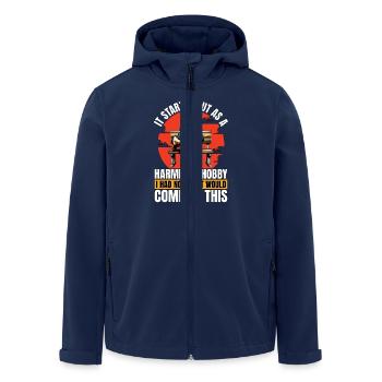 French Horn It Started Out As A Marching Band - Recycelte Männer Softshell-Jacke von Stanley/Stella - Navy - Vorne - AI Model Male 185 light (185cm)