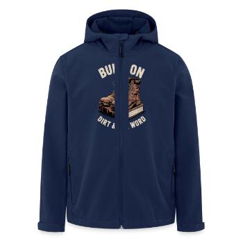 Christian Homesteader Faith Farming Lural Life - Men’s Recycled Softshell Jacket by Stanley/Stella - navy - Front - AI Model Male 185 light (185cm)