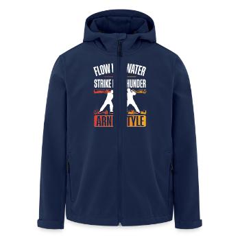 Escrima Arnis Martial Arts - Men’s Recycled Softshell Jacket by Stanley/Stella - navy - Front - AI Model Male 185 light (185cm)