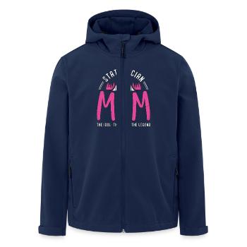 Statisticienne Maman L’idole Le mythe Data Scientist - Veste softshell homme en polyester recyclé Stanley/Stella - marine - Devant - AI Model Male 185 light (185cm)