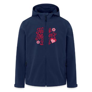 Loving Mother's Day Saying Design - Men’s Recycled Softshell Jacket by Stanley/Stella - navy - Front - AI Model Male 185 light (185cm)