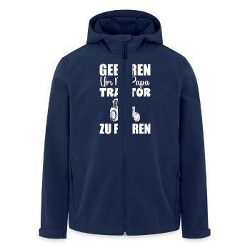 Tractor Driving – Sweet Father-Child - Men’s Recycled Softshell Jacket by Stanley/Stella - navy - Front - AI Model Male 185 light (185cm)