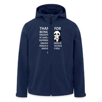 Danke, dass du meine Tochter bist Vater-Tochter - Recycelte Männer Softshell-Jacke von Stanley/Stella - Navy - Vorne - AI Model Male 185 light (185cm)