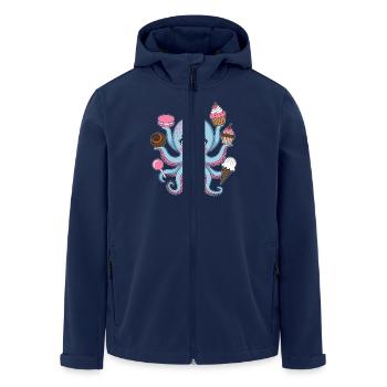 Octopus Cake Kids Squid - Men’s Recycled Softshell Jacket by Stanley/Stella - navy - Front - AI Model Male 185 light (185cm)