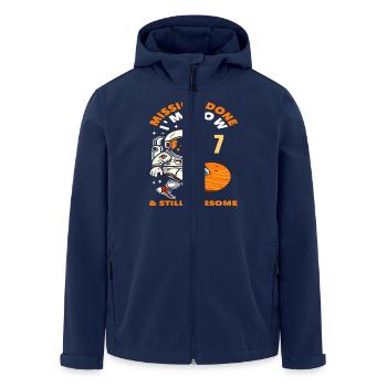 Mission accomplished I'm now 7 and still - Men’s Recycled Softshell Jacket by Stanley/Stella - navy - Front - AI Model Male 185 light (185cm)