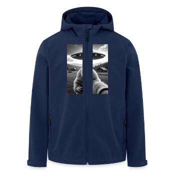 Capybara Selfie with UFO Capybara Gifts - Men’s Recycled Softshell Jacket by Stanley/Stella - navy - Front - AI Model Male 185 light (185cm)