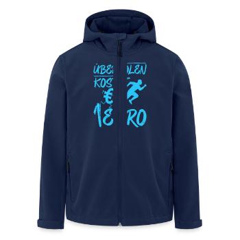 Läufer ÜBERHOLEN KOSTET 1 EURO Laufen Lustiges - Recycelte Männer Softshell-Jacke von Stanley/Stella - Navy - Vorne - AI Model Male 185 light (185cm)