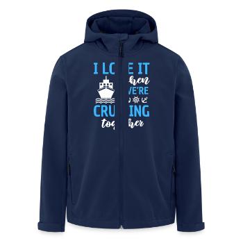 Cruise Trip Together Cruise - Men’s Recycled Softshell Jacket by Stanley/Stella - navy - Front - AI Model Male 185 light (185cm)