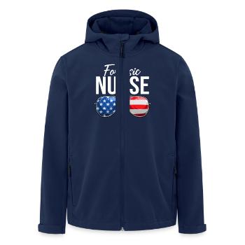 Forensic Nurse Practitioner USA Sunglasses - Men’s Recycled Softshell Jacket by Stanley/Stella - navy - Front - AI Model Male 185 light (185cm)