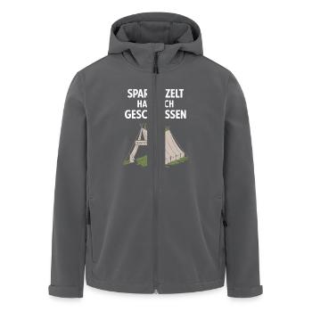 Das Spargelzelt Hat Noch Geschlossen - Recycelte Männer Softshell-Jacke von Stanley/Stella - Anthrazit - Vorne - AI Model Male 185 light (185cm)